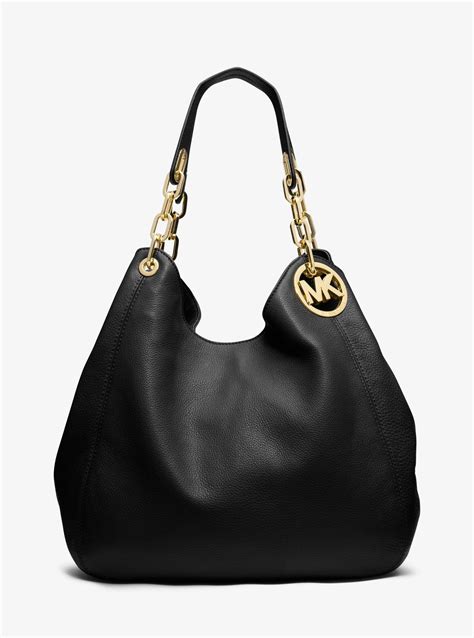 Michael Kors Fulton Large Shoulder Tote, Black 